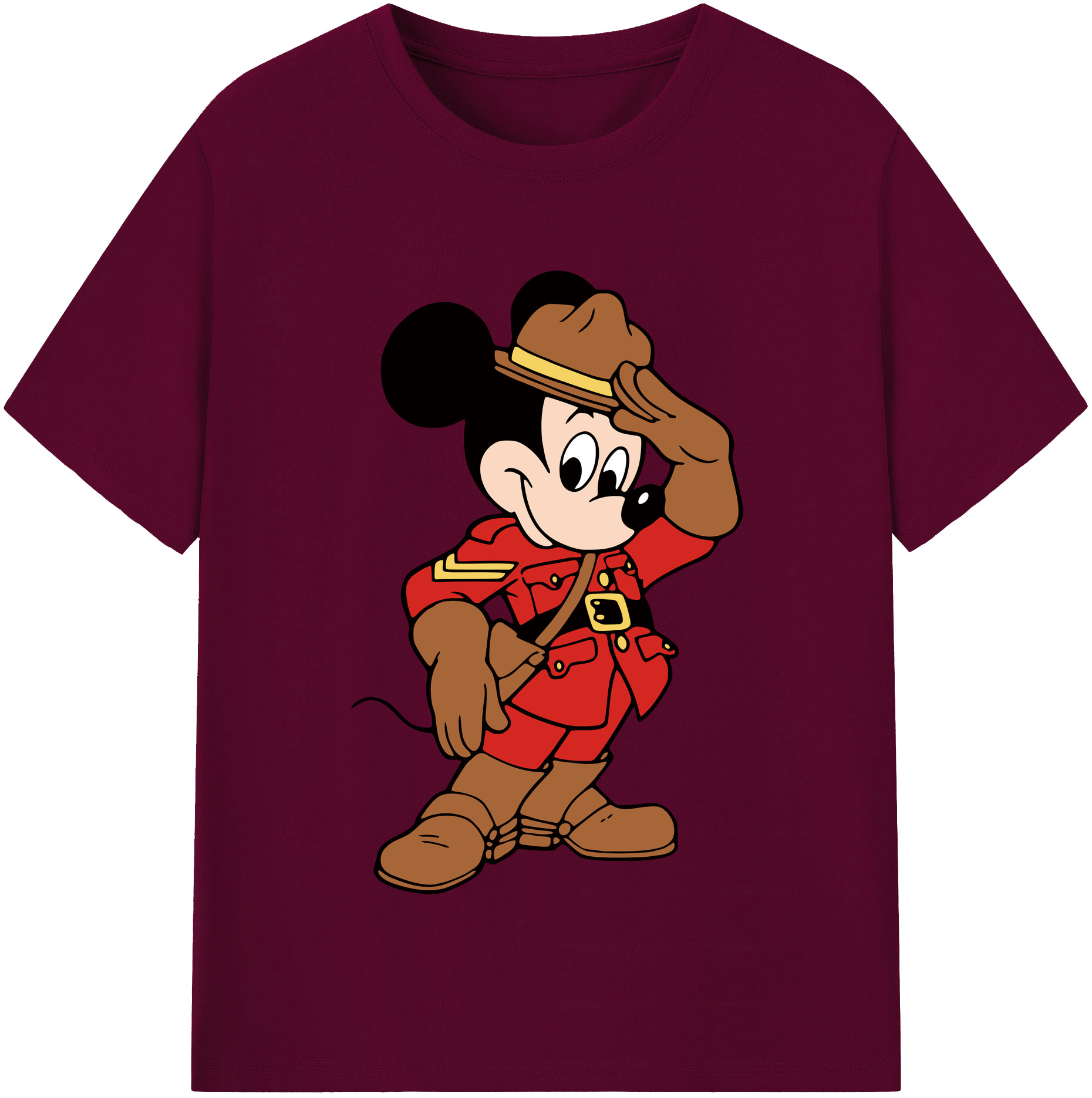 （画像用） ミッキーマウス Mickey Mouse レディースカジュアルプリントTシャツ（綿100％）